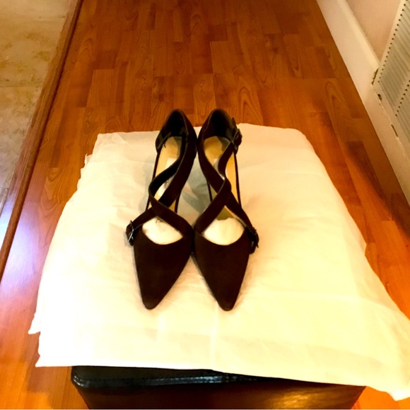 Calvin Klein Collection Shoes - New. Gorgeous Calvin Klein brown suede heels!